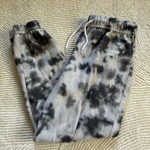 Tie-Dye Joggers - Black and Gray